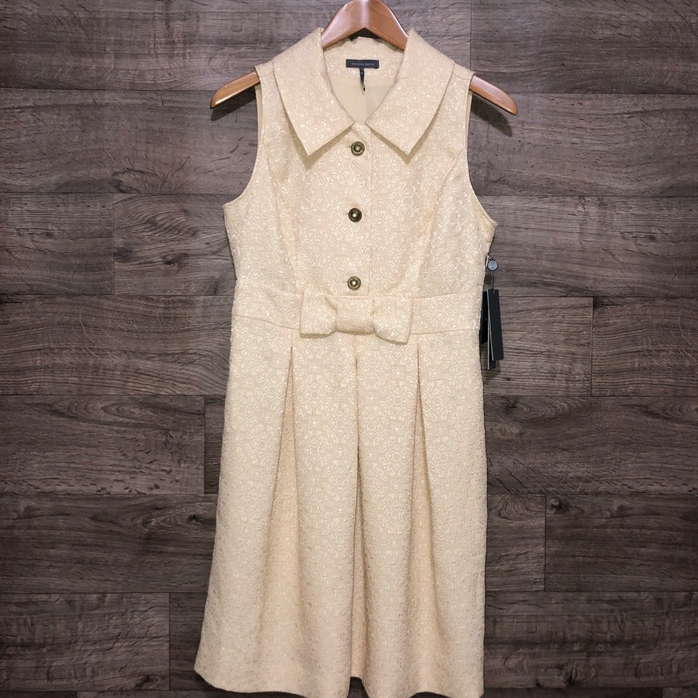 New Sz 6 Classy Elegant Gold Kristin Davis Dress